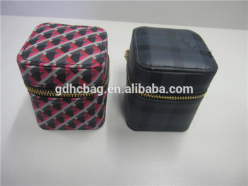 Metal Zipper Fashion Design Promotional Round coin case Mini Container For Card/coins