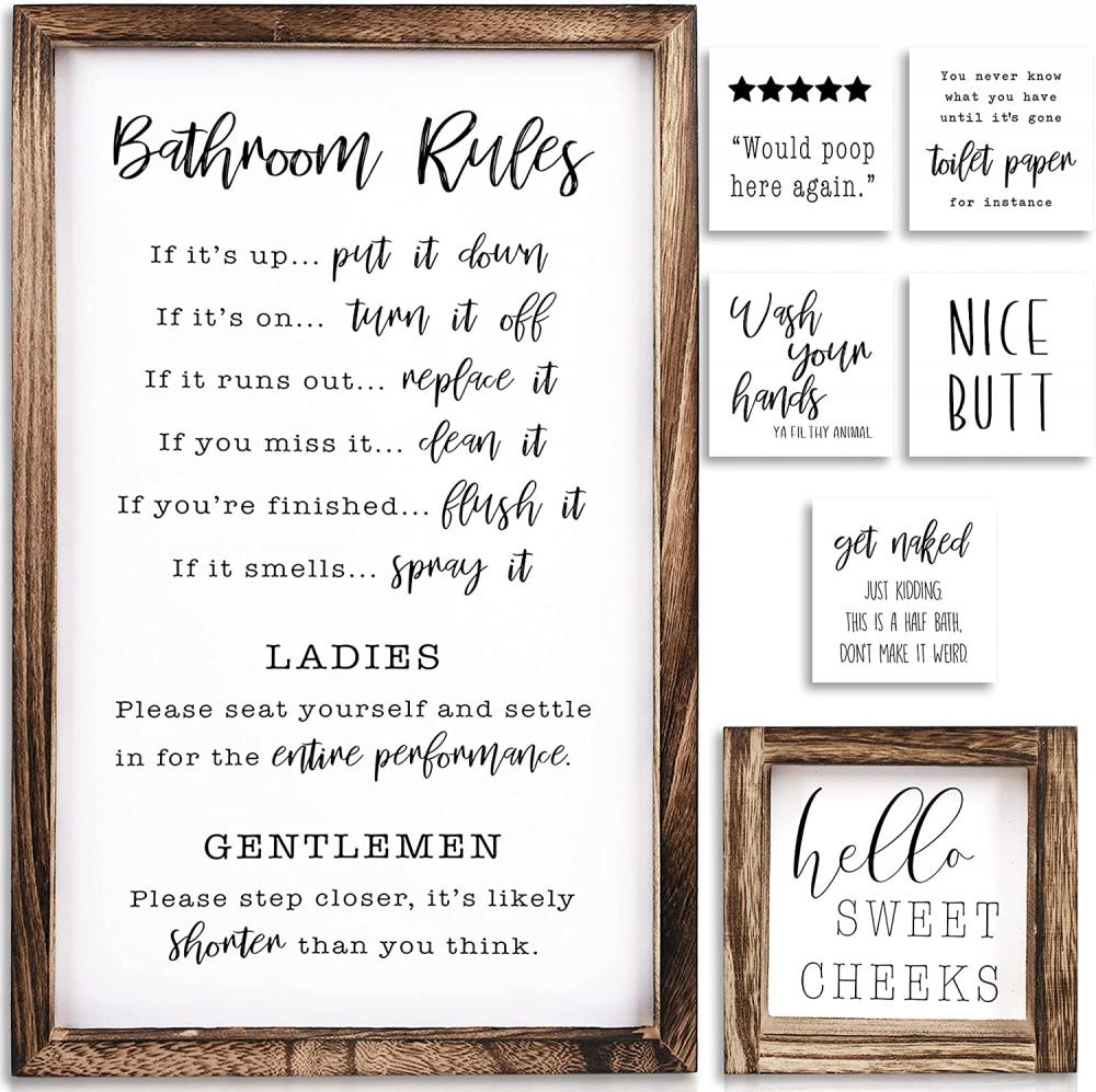 Farmhouse Bathroom Decor Set