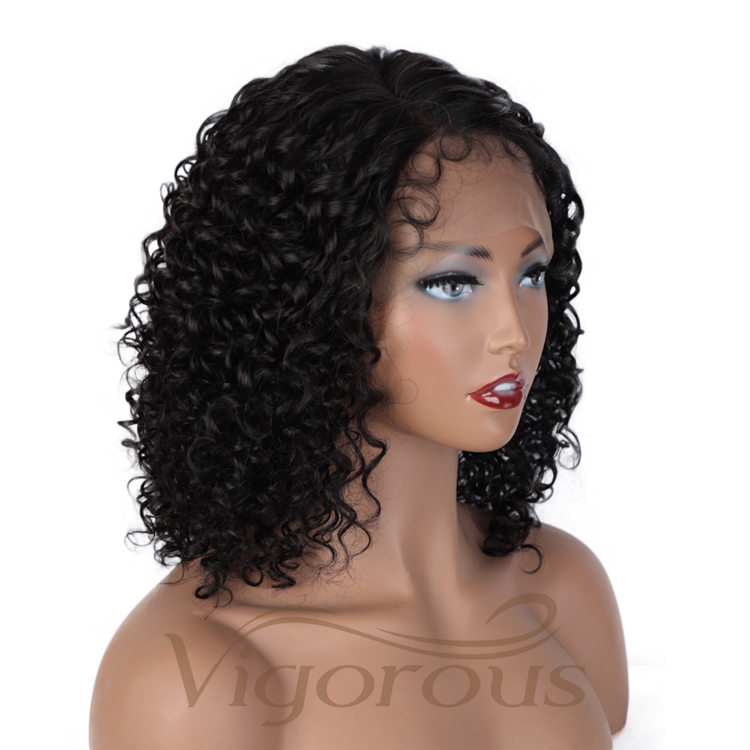 Vendors Black Good Quality Closure Short Bob Kinky Curly For Black Women 100% Frontal Wigs Human Hair Lace Front