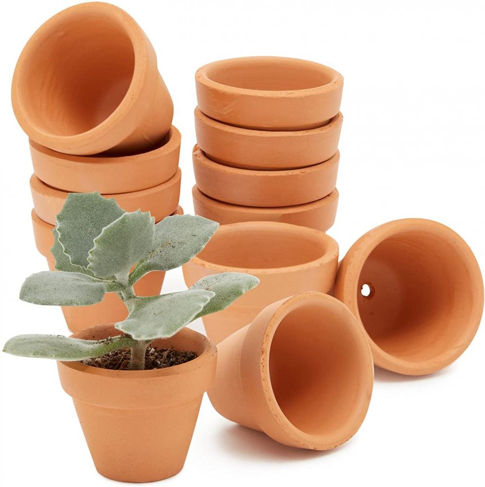 Pots en terre cuite 1 1/2 pouce avec des trous de drainage