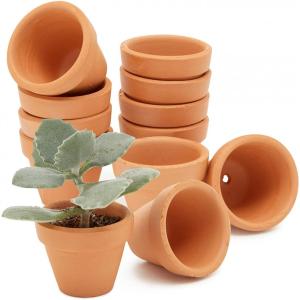 Pot terracotta 1 1 1/2 inci dengan lubang saliran