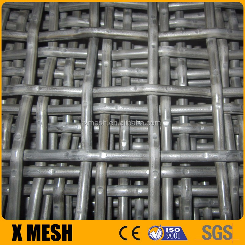 High carbon steel vibrating screen cloth with V hooked edges for mining and aggregate