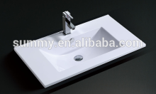Acrylic solid surface wall hang basin / Acrylic stone wash basin