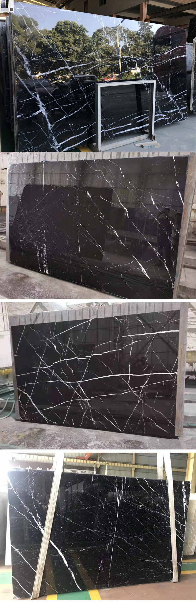 Good Quality Memphis Tn Black Natural Stone Marble Tile