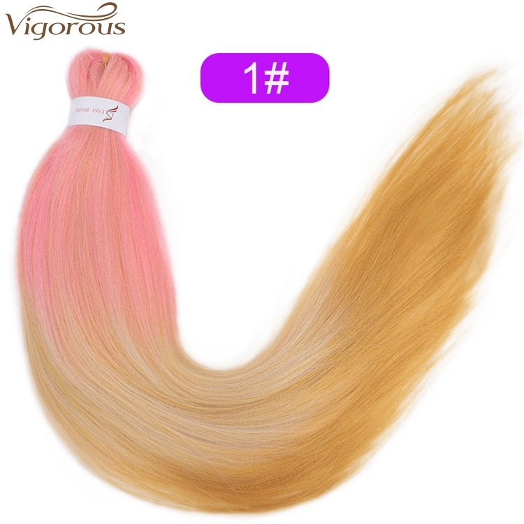 Vigorous Pre-stretched 3 Tone Ombre Easy Braiding Hair EXtensions Synthetic Hair Twist Hair for African Wholesale Price