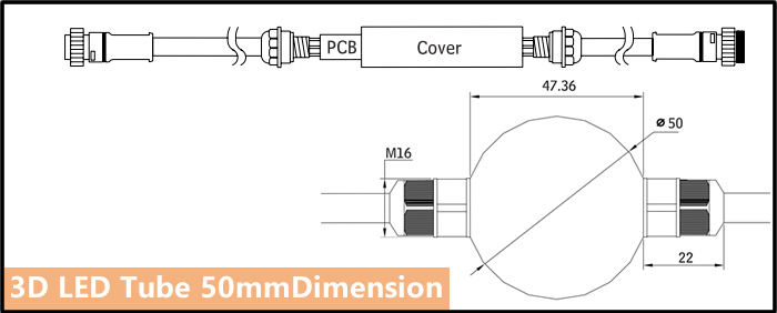 DMX 3D Ball dimension