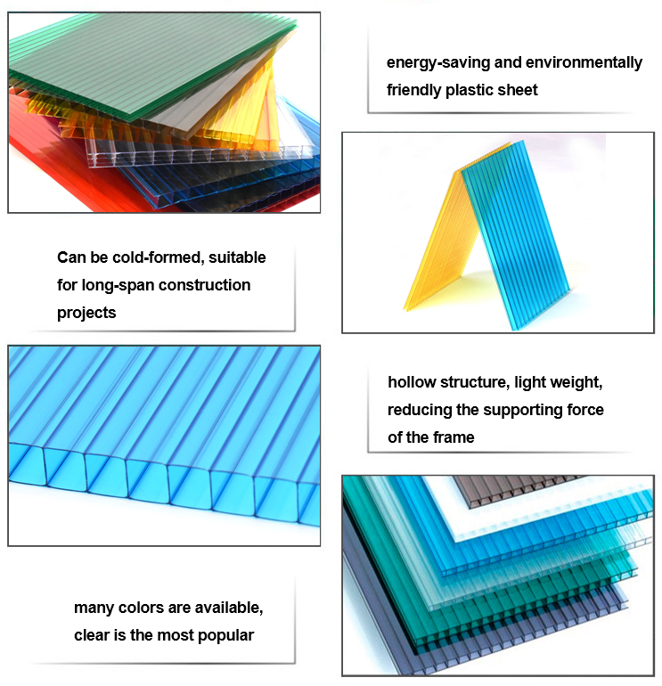 Flexible price industrial greenhouse sheet transparent solar polycarbonate plastic roof panel