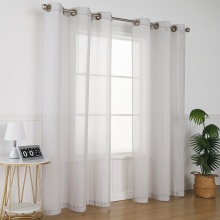 White Anti-Radiation EMF Shielding Cotton and Silver Mesh Curtains for Windows