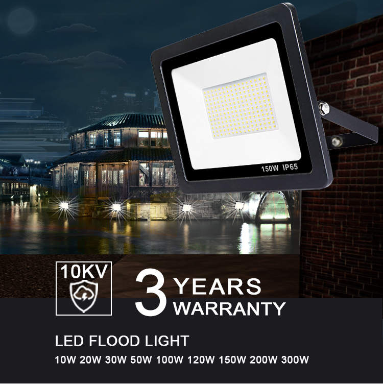 KCD cheap security work portable ultra thin round smart out door 50w 100w 200w ip65 rgb led flood lights prices