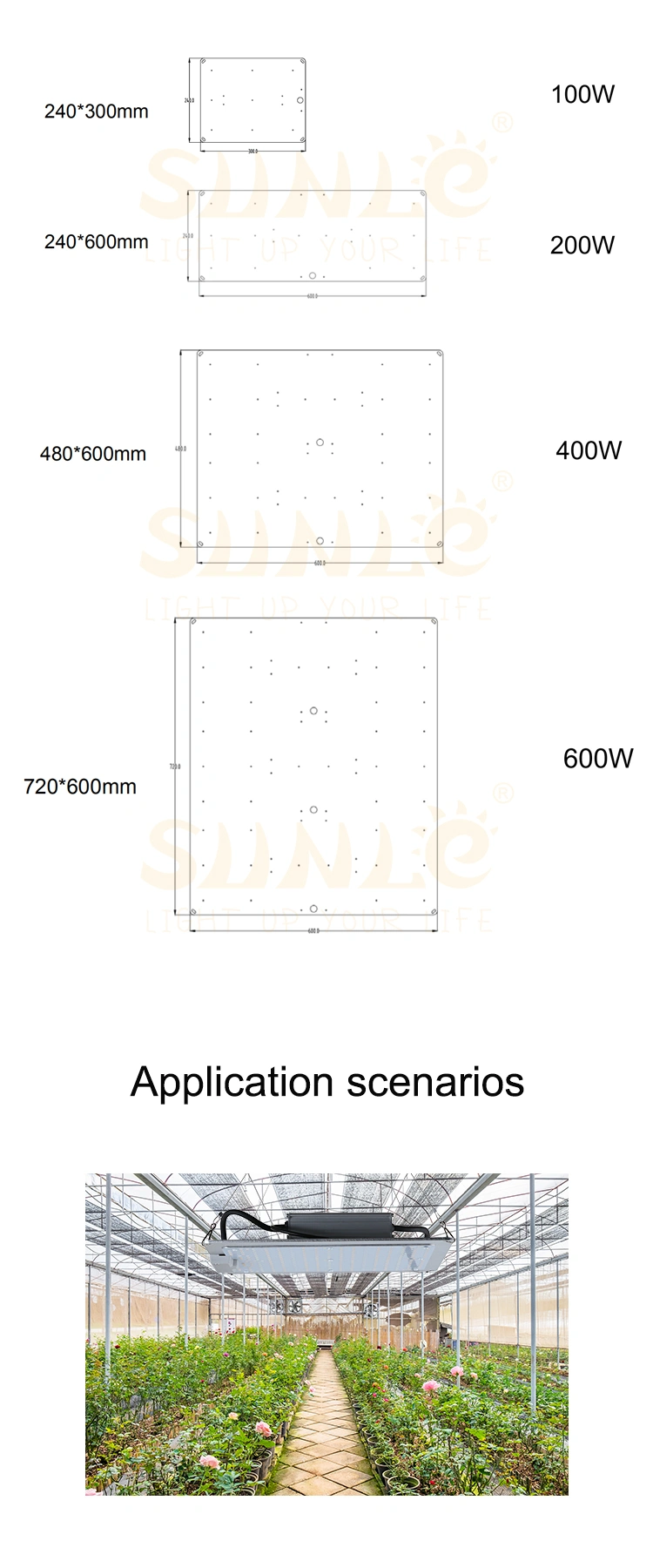 LED Grow Light 600W Grow Lights Full Spectrum for Indoor Plants Seeding Veg Flower Growing Lamp