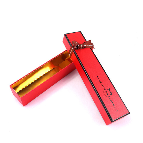 Gold Paper Halsband Packaging Present Red Box