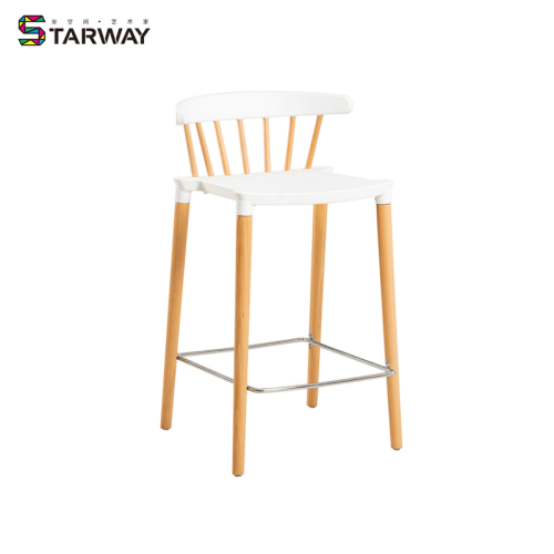 Silla de barra de madera plástica de estilo moderno BS-S005E