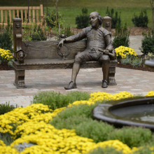 Garden decoration famous metal figure sculpture Shakespeare statue