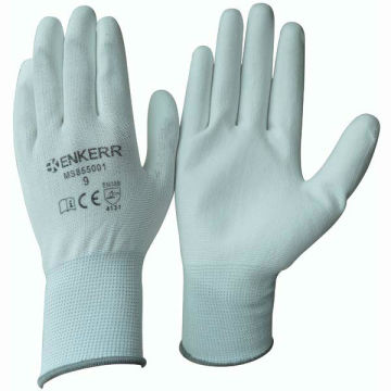 ENKERR white pu coated work glove CE