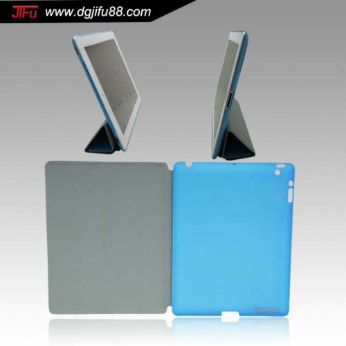 tablet cover for iPad flip leather case,foldable cover for iPad 2 made in china