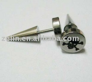 Skeleton head plug jewelry body jewelry ear rings