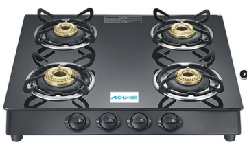 Elegant Black Toughened Glass Top Stove