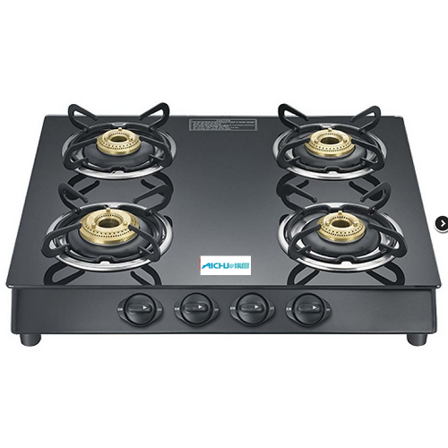 Elegant Black Toughened Glass Top Stove