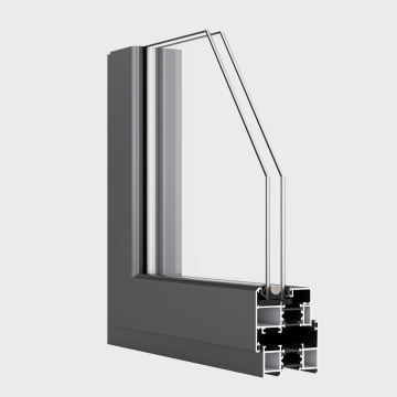 65 Series Double Glass Aluminium Casement Windows