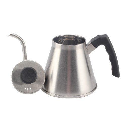 Silver plastic handle pour over coffee kettle