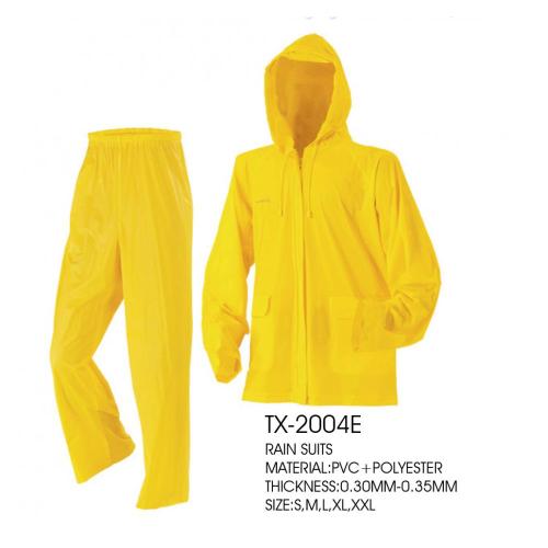 Pvc Waterproof Rain Coat Hooded Rain Coat