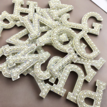 Wholesale Pearl Iron-On Letter Patches: Luxury DIY Clothing Accessories for Ladies and Girls