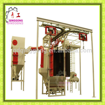 Double Hook Sand Blasting Machinery / Hook Hanger Wheel Blasting Machine