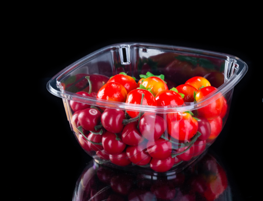 Bandeja pequena de tomate para proteção ambiental