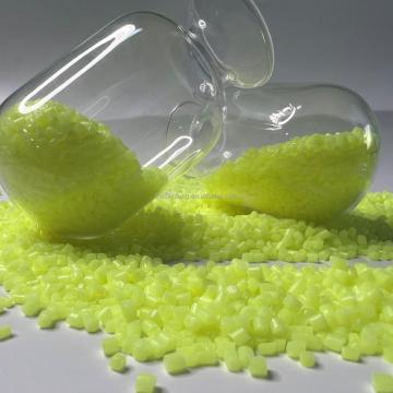 Pp and PE use fluorescent brightener particles