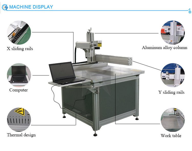 big size laser marking machine fiber 20w 50w for wire marking machine mini steel marking