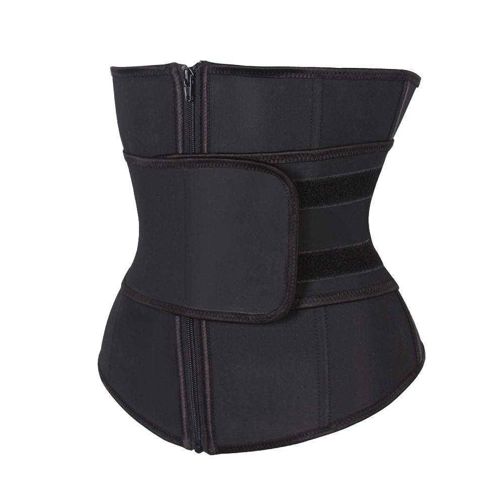 2019 Wholesale Custom Logo Slimming Waist Trainer Corset Black Private Label Latex Waist Trainer