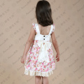 Hand embroidered floral printed toddler dress