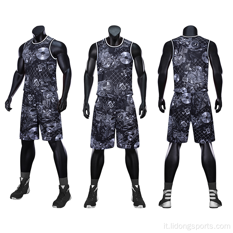Sublimation Basketball Uniform Design per la squadra