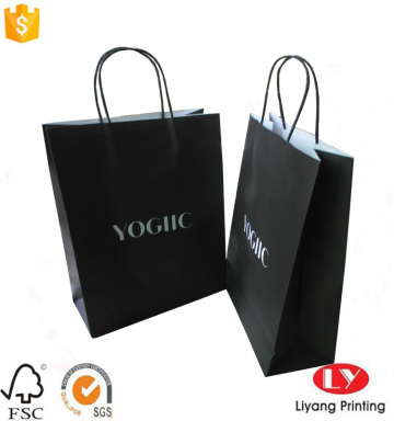 Rigid Black Printed Kraft Paper Packaging Bag