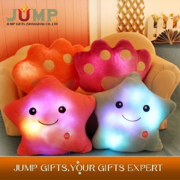 Promotional LED pillow luminous kids plush pillow