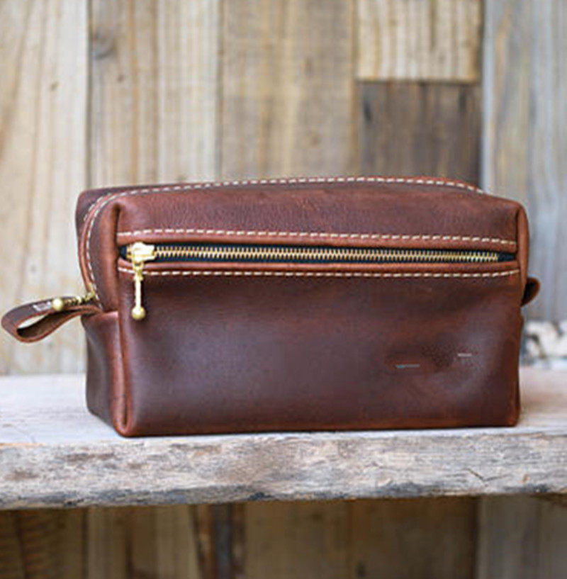 Best Selling leather Toiletry case for father's day