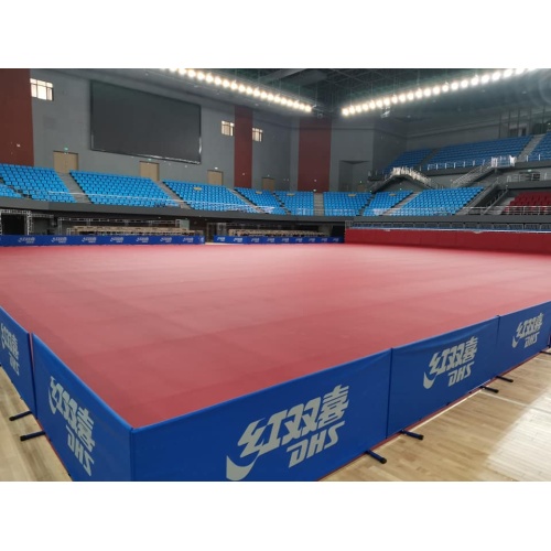 ITTF goedgekeurde indoor PVC-vloeren voor professionele tafeltennisbaan