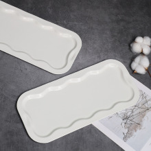 Irregular Ceramic White Dinner Plates - Dry Fruit Dessert Tray