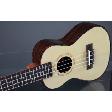 Novo ukulele de corda branca de 23 polegadas