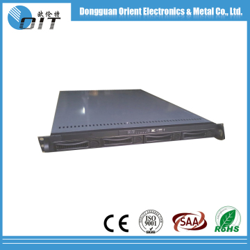 1U oem rack mounted Server case 19" case With 4 Hot Swaps atx tower power supply