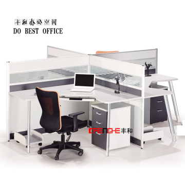 office furniture modern 4 seater workstation cluster