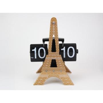 Magnifico orologio a forma di torre eiffel 3D