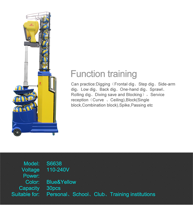 SIBOASI HECHO EN CHINA Máquina de entrenamiento de tiro de voleibol de alta tecnología para la venta 6638