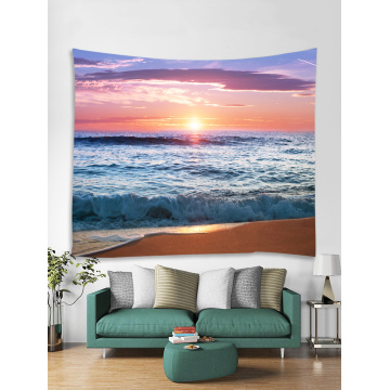 Tapestry Wall Hanging Ocean Sea Wave Beach Series Tapestry Sunrise Sunset Dusk Tapestry for Bedroom Home Dorm Decor