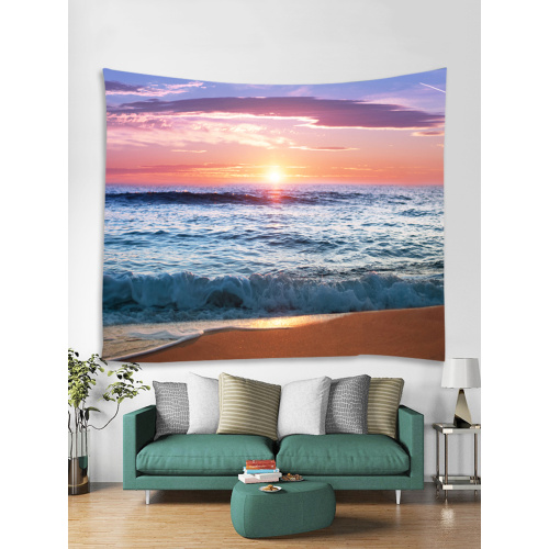 Tapestry Wall Hanging Ocean Sea Wave Beach Series Tapestry Sunrise Sunset Dusk Tapestry for Bedroom Home Dorm Decor