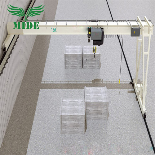 MHB semi gantry crane with electric hoist