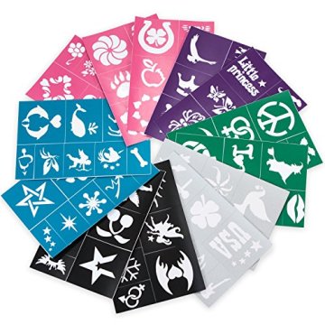 Non-Toxic Reusable Adhesive Face Body Paint Stencils