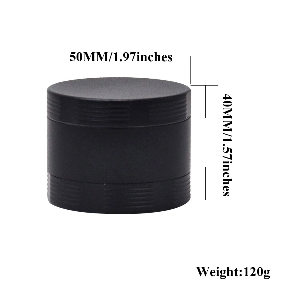 50mm 2.5 inches 4 layer custom logo non-stick aluminum ceramic coated herb grinder