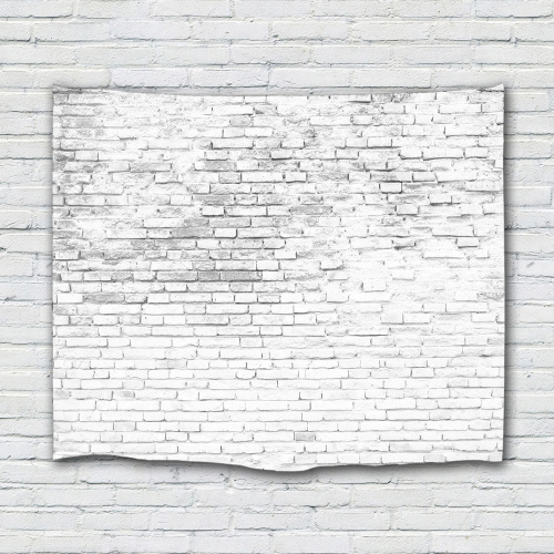 Brick Wall Tapestry White Stone Tapestry Wall Hanging Vintage Tapestry Polyester Print for Livingroom Bedroom Home Dorm Decor