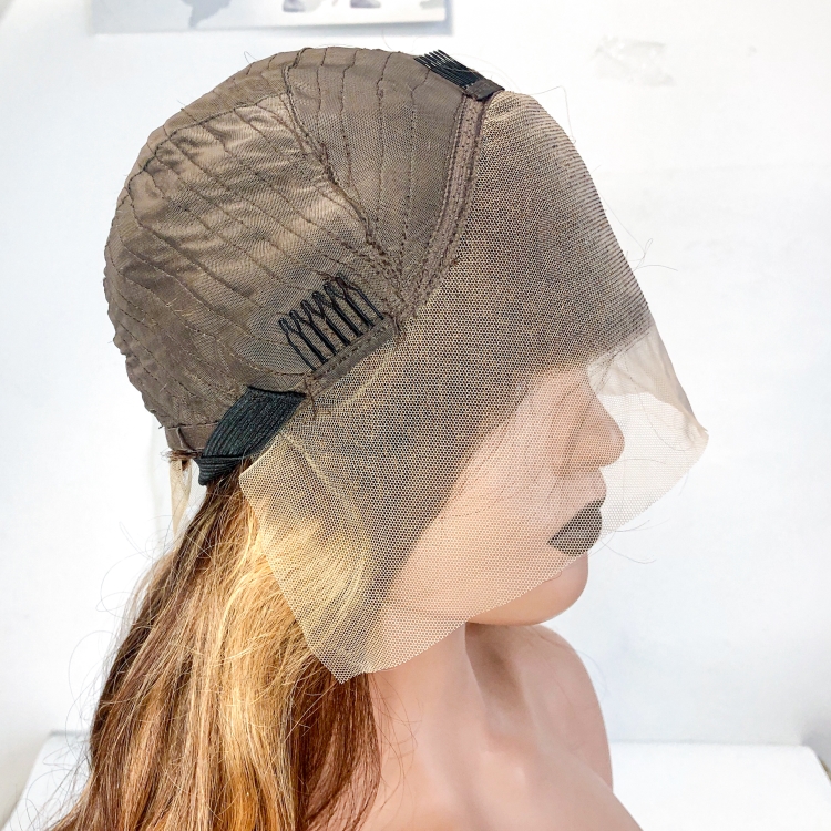 Highlight Wig Vendor Wholesale P4/27 Color Honey Blonde Ombre Hair Wig Mink Brazilian Virgin Human Hair HD Lace Front Wig
